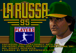 La Russa Baseball 95 Title Screen